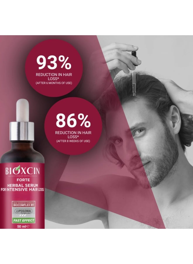 Bioxcin Forte Anti-Hair Loss Serum 3x50ml - Herbal Scalp Strengthening Treatment - Image 5